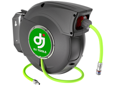 DJ Tools aut. slangeopruller t/luft, 14m m/kobl.