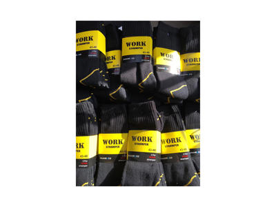 ARBEJDSSTRØMPER I 3 PACK, SORT STR.39/42