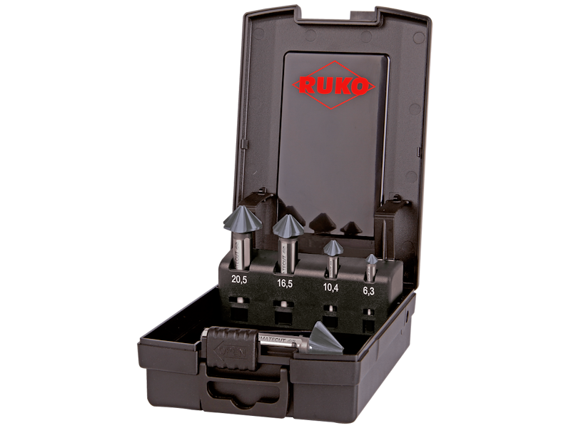 Ruko Forsænkersæt 90° 4skær HSS-RUnaTEC 6,3-25,0mm 5stk