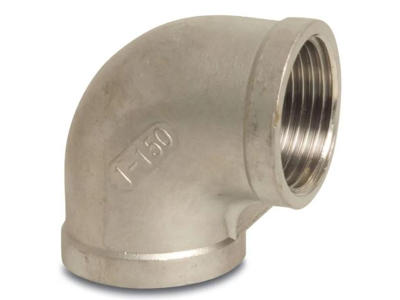 90 GR. VINKEL RUSTFRI STÅL 316 1/2" INDV. GEV.