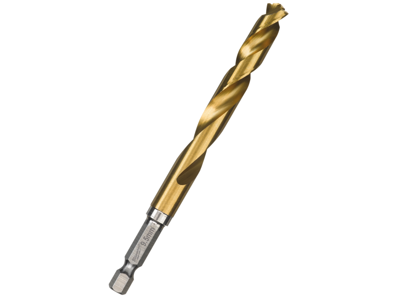 Milwaukee Spiralbor HSS-G TiN 1/4" 6kt skaft 9,5mm