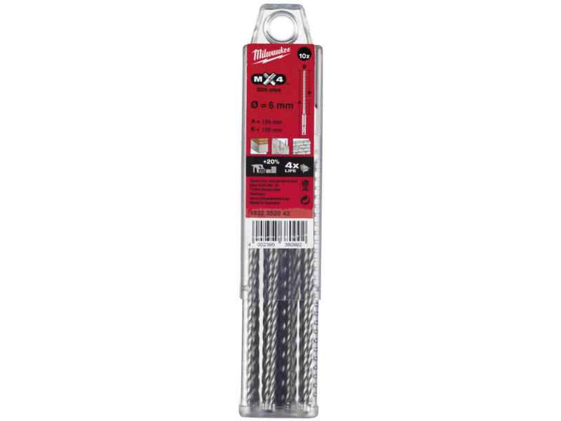 Milwaukee Hammerbor SDS+ MX4 6,0×160mm pk/10