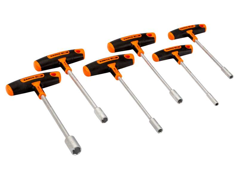 Bahco T-nøglesæt m/toppe 6 dele