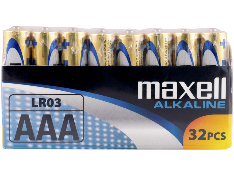 Maxell batteri Alkaline AAA/LR03 1,5V, 32stk