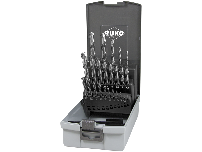 Ruko Spiralborsæt HSS-G f/M3-M12 gevind, 24 dele