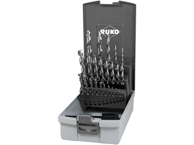 Ruko Spiralborsæt HSS-G f/M3-M12 gevind, 24 dele