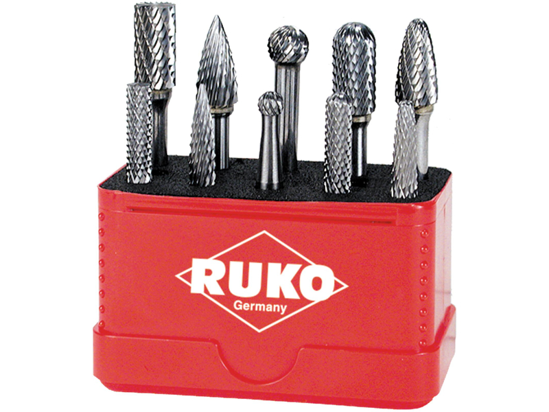Ruko HM-fræsersæt i minibox 10 dele