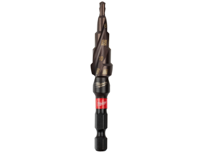 Trinbor TiAlN med 1/4" 6kt skaft, 4-12mm, 5 trin