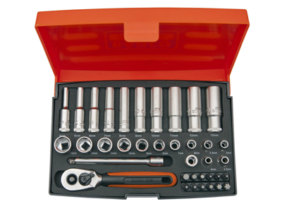 Bahco Topnøglesæt mm 1/4" firk. SL25L