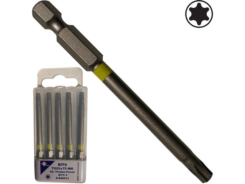Bato Bits 1/4" TX25×75mm S2 industri, pk/5