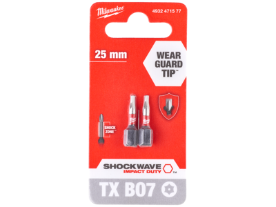 Slagbits Shockwave Impact Duty TX/BO7×25mm pk/2