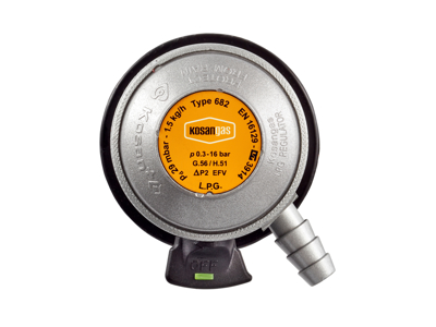 Kosan Lavtryksregulator for click-on ventil med slangestuds