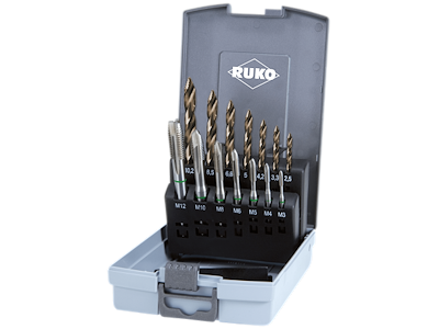 Ruko Maskintap-/spiralborsæt HSS-Co5 Flowstep M3-12