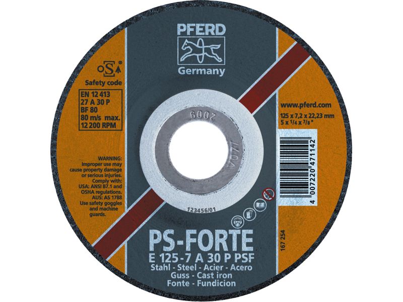 Pferd Skrubskive prof. E125x7A-30P