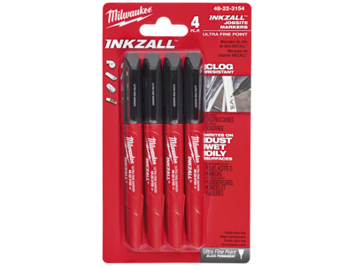 Milwaukee Inkzall speedmarker, ultrafin spids, sort, 4stk