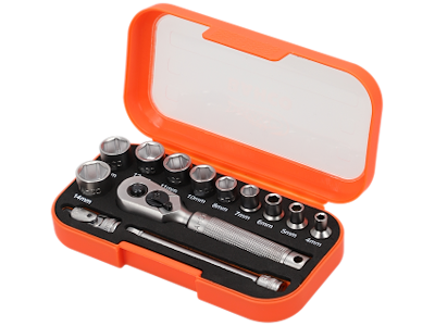 Bahco Topnøglesæt S13MC10.5 1/4", 13 dele