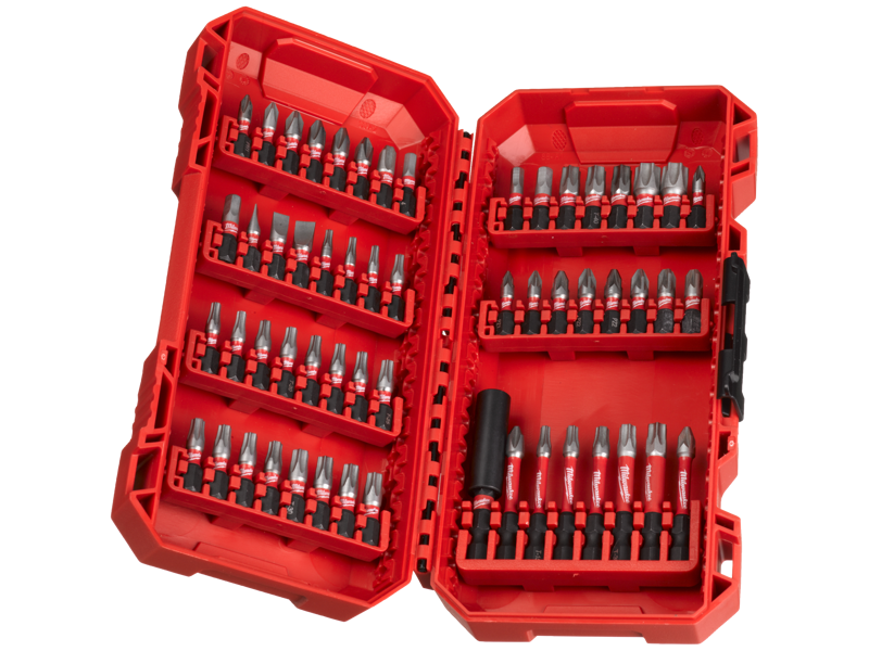 Slagbitsæt m/bor Shockwave Impact Duty, 56 dele