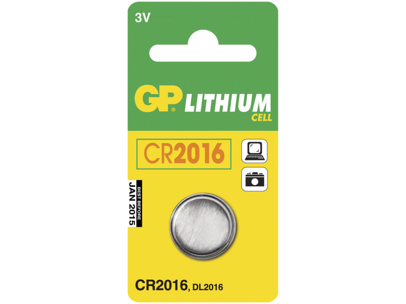 GP Knapbatteri CR 2016 3V