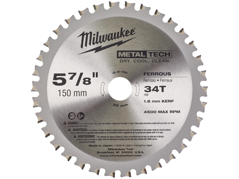 Milwaukee Rundsavklinge t/metal 150×20mm 34td