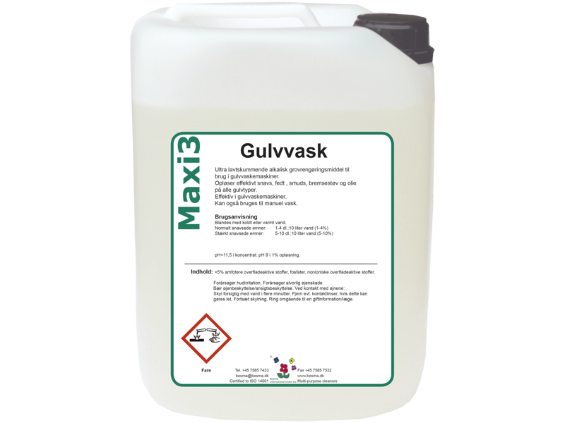 Maxi3 Gulvvask lavtskummende 10 Liter