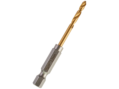 Milwaukee Spiralbor HSS-G TiN 1/4" 6kt skaft 3,2mm pk/2