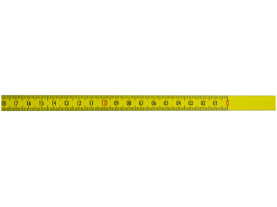 Selvklæbn. båndmål stål 5mtr×13mm H-V grad. gul