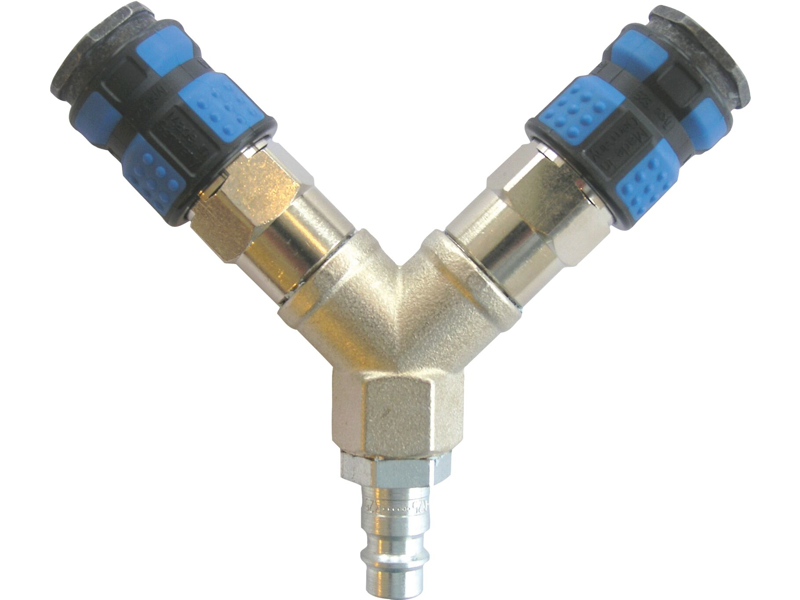 Y-stykke 3/8" m/2 kob.1625+nip.