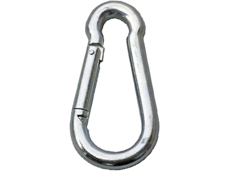 Karabinhage m/åben øje galv. 4×40mm