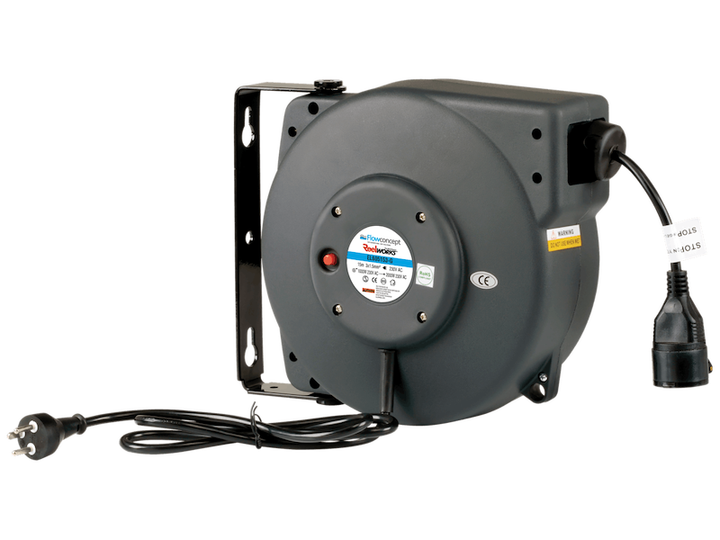 Flowconcept Automatisk kabelopruller IP42 3×1,5mm²×15m kabel, DK-stik