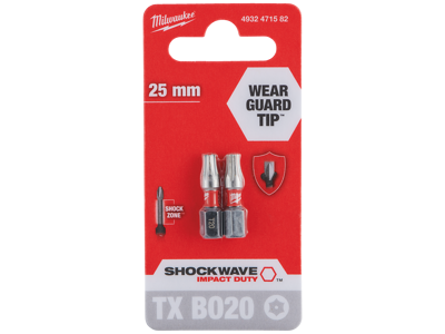 Slagbits Shockwave Impact Duty TX/BO20×25mm pk/2