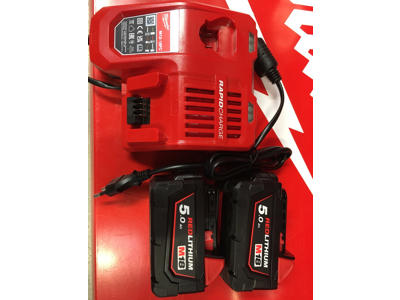 Batteripakke, 2 stk. M18 5,0 ah red lithium-ion Hurtiglader