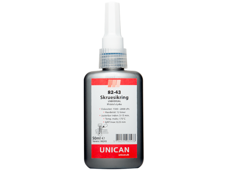 Unican 82-43 skruesikring middel styrke 50ml