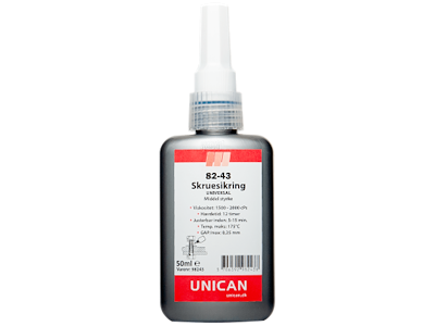 Unican 82-43 skruesikring middel styrke 50ml