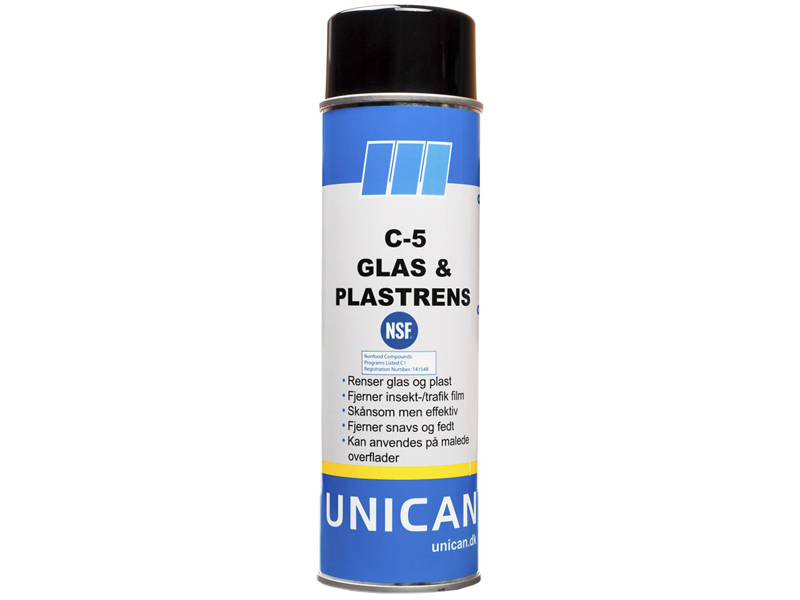 Unican C-5 glas- og plastrens 500ml