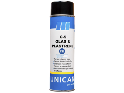 Unican C-5 glas- og plastrens 500ml