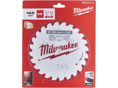 Milwaukee Rundsavklinge PW 165×15.87×1.6mm 24ATB