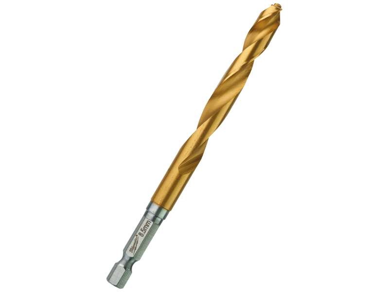 Milwaukee Spiralbor HSS-G TiN 1/4" 6kt skaft 8,5mm
