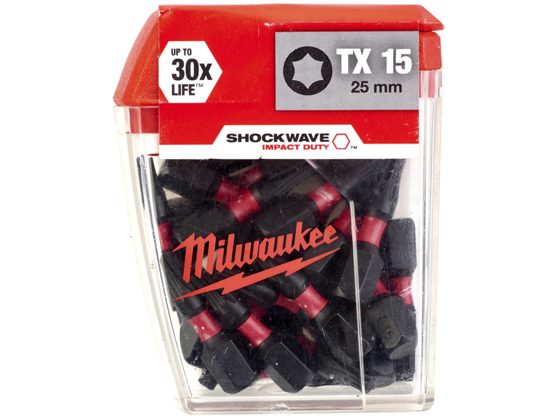 Milwaukee Slagbits Shockwave Impact Duty TX15×25mm pk/25