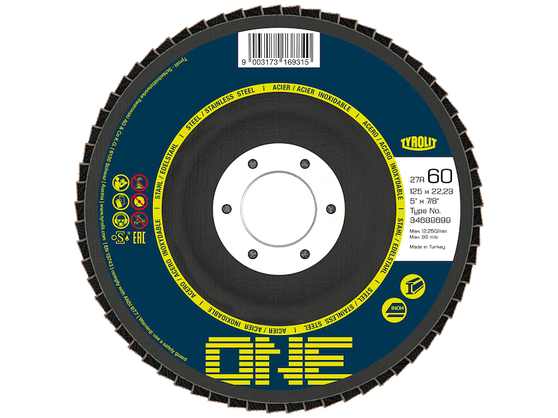 Tyrolit One lamelrondel form 27A ø125 ZA80Q-B