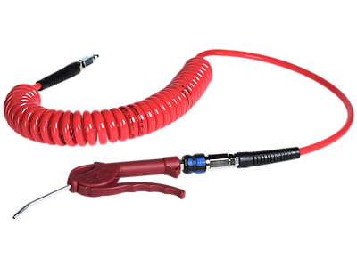 Flowconcept Spiralslange-/blæsepistolsæt rød 8/10mm × 7,5/6 meter