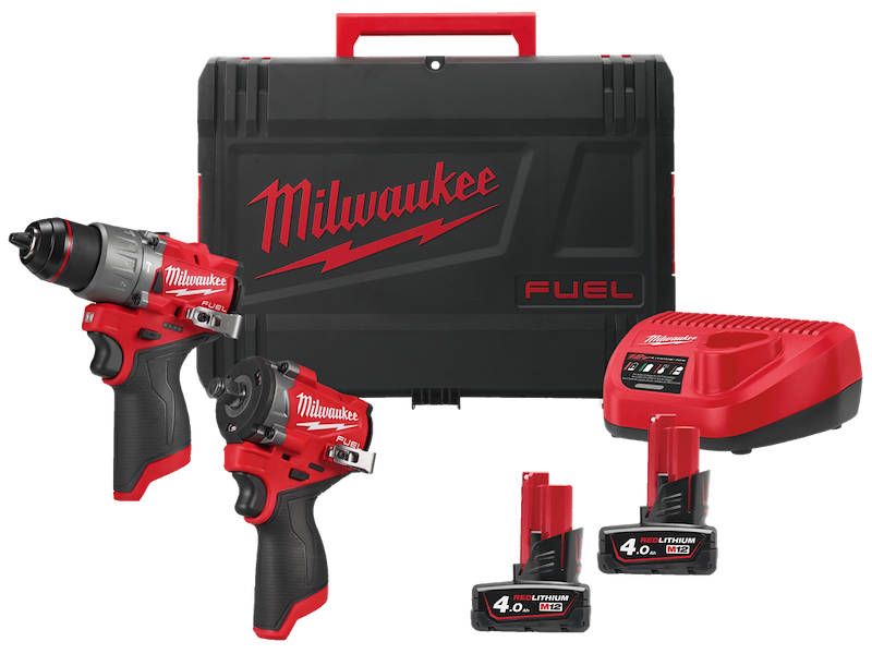 Milwaukee Powerpack 2 maskiner + 2 batterier M12 FPP2X2-402X