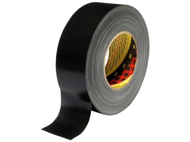 3M Lærredstape 2904, sort, 48mm×50m