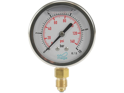 MANOMETER 63 MM UDV. GEV. 0-25 BAR
