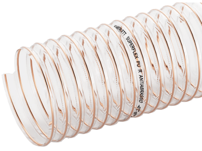 Superflex PU/R let sugeslange m/spi. 63mm, rl/30m