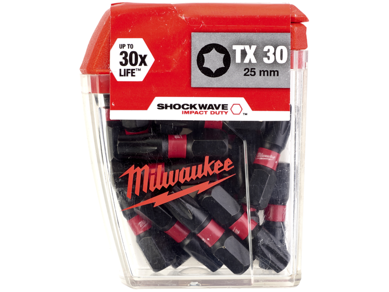 Milwaukee Slagbits Shockwave Impact Duty TX30×25mm pk/25