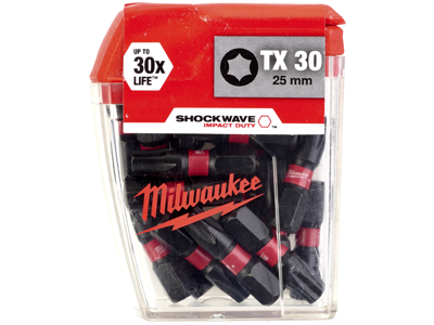 Milwaukee Slagbits Shockwave Impact Duty TX30×25mm pk/25