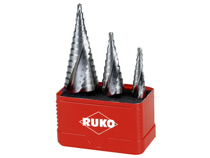 Ruko HSS Trappebor sæt (3)1/4 bitsskaft