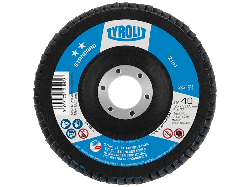 Tyrolit Lamelslibeskive Standard skrå 27XLA ø125 ZA40-425