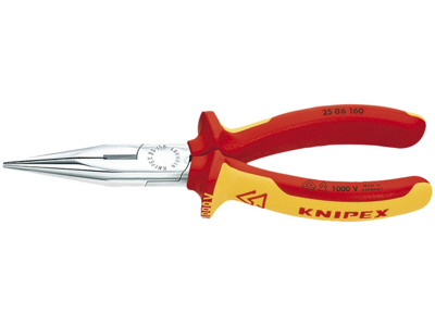 Knipex Fladrundtang m/skær VDE 25 06 160mm