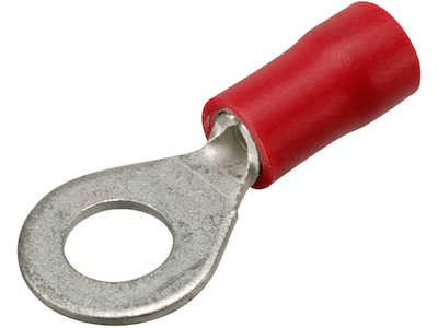 Kabelsko isoleret rød ring 10mm